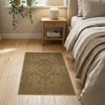 thumbnail image 3 of ODIKA 2'x3' Washable Accent Rug Vintage Abstract Earth Tone Medallion With Distressed Boho Border for Bedroom, Nursery, RV, Pet Friendly, Bedside Mat, 3 of 7