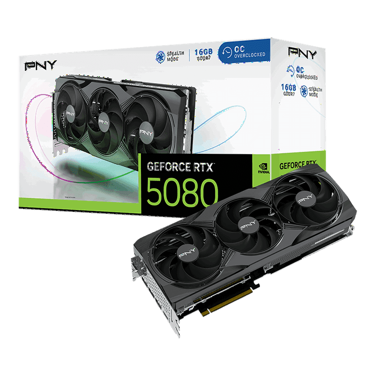 PNY GeForce RTX 5080 OC 16GB 256-Bit GDDR7 DLSS 4 PCI Express 5.0