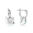 thumbnail image 3 of Pendientes de la icónica colección Swan de Swarovski con cristal azul y blanco, 3 of 7