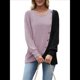 thumbnail image 1 of Suéteres de Punto para Mujer, Otoño Invierno, Informales, de Larga, Cuello Redondo, Acanalados, con Botones y Bloques de Color Rosa L, 1 of 8