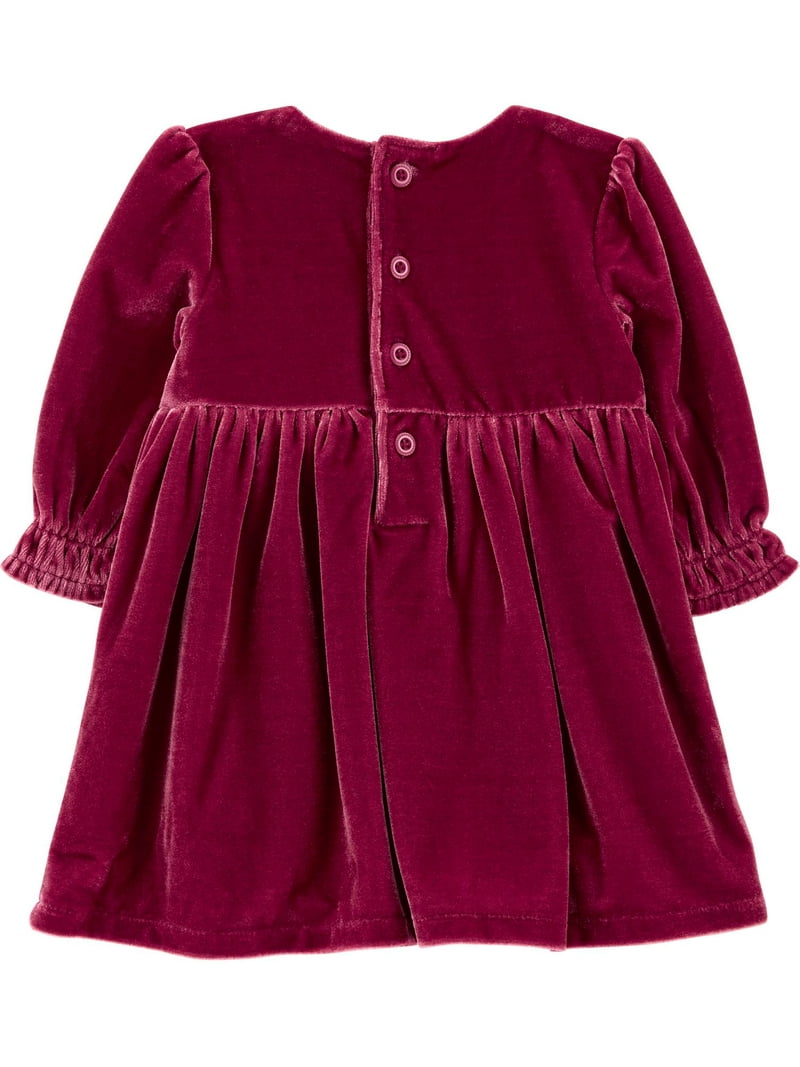 Robe Carter's Fille - Velours Rose Floral - Taille 6 - Neuf Avec étiquettes