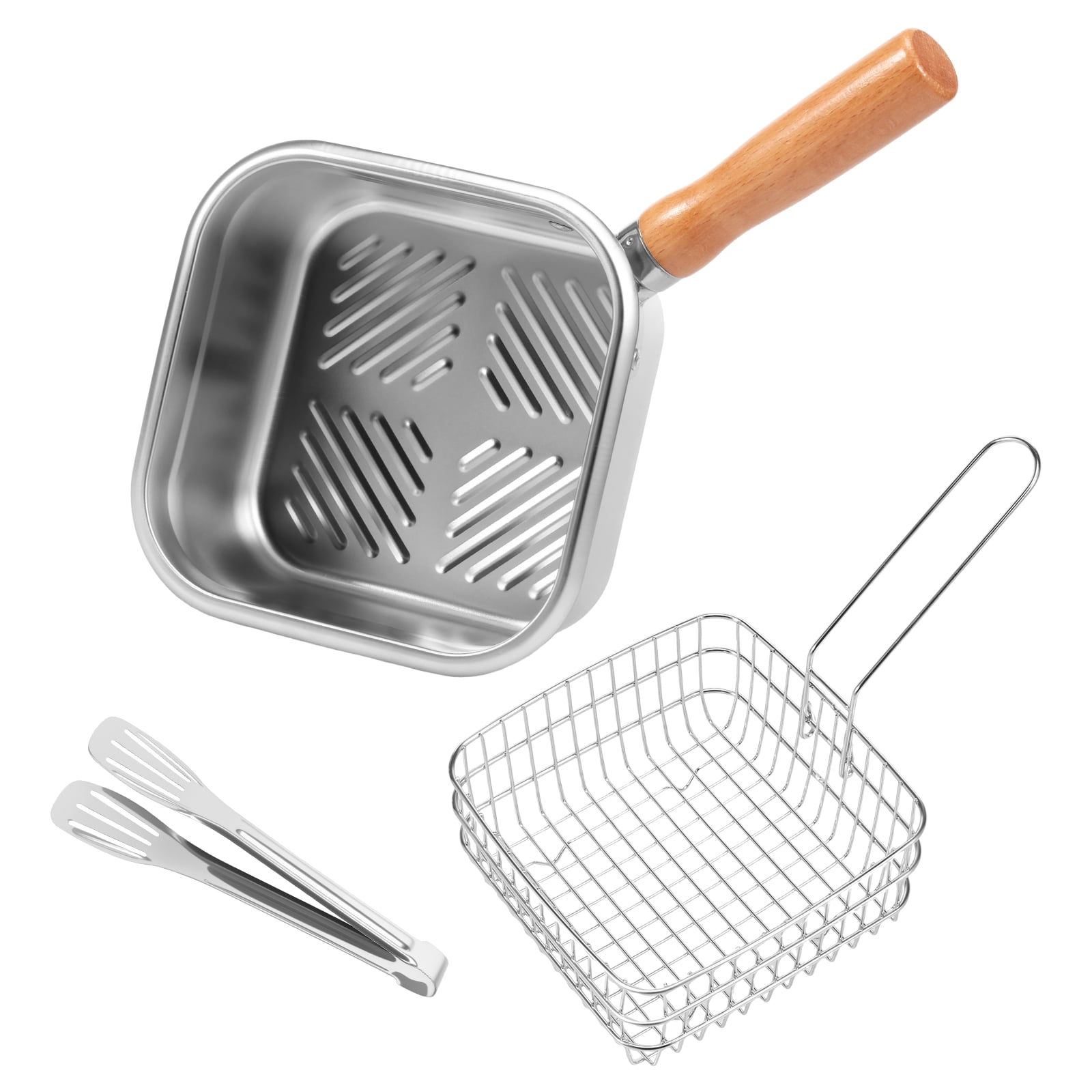 4 Racks Stainless Steel Taco Fry Basket - 6 Inch Shell Holder For Deep Fryer, Burritos & Tortillas, With Grip Handle - View #9