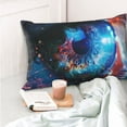 thumbnail image 4 of Pofeuu Modern Colorful Eyes Print Polyester Microfiber Plush Pillowcases, Super Soft and Cozy Pillow Case Covers with Envelop Closure（Pillow core not included）-20"x30", 4 of 6