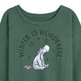 thumbnail image 3 of Disney Winnie The Pooh - Eeyore Winter Is Wonderful Christmas - Women's Lightweight French Terry Long Sleeve Shirt, 3 of 5