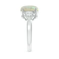 thumbnail image 4 of Angara Natural Opal Ring - Solitaire Oval 1.45 ct Opal and Diamond Collar Ring for Women | October Birthstone Jewelry | 14K White Gold Opal Ring (Ring Size = 9.5), 4 of 10