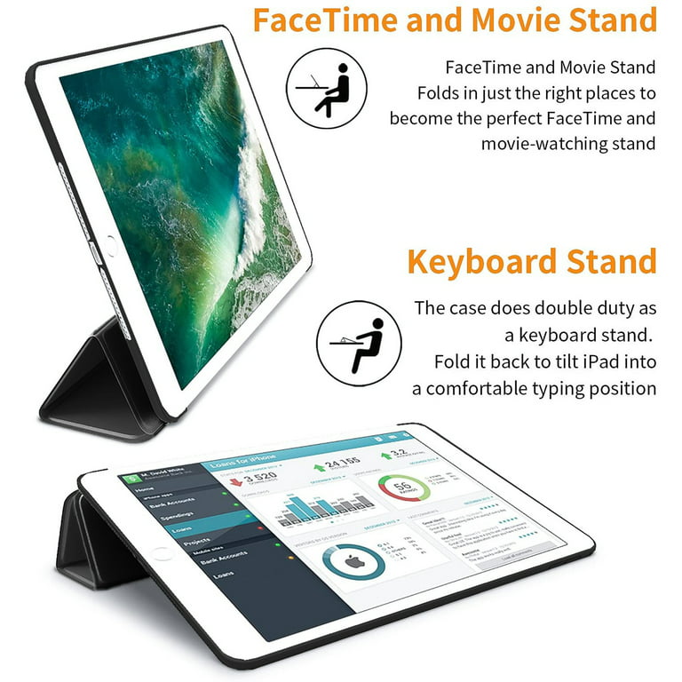 Durasafe Cases iPad 2013 9.7 inch Air 1 [ Air 1st Generation ] A1474 A1475 A1476 Md785ll/a Md788ll/a Md786ll/a Md789ll/a Full Body Protective Soft