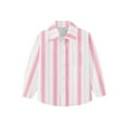 thumbnail image 7 of Baby Boy Dress Shirts Boys Striped Long Sleeve Collared Button Up Shirt with Chest Pocket School Uniform, 7-8 Years Pink 03, 7 of 7