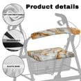 thumbnail image 6 of COEQINE Marble Print Rollator Seat Walker Seat and Backrest Cover Medical Rollator Walker Seat Set 2 Pack Covers Soft Comfortable Walker Seat Cover for Men, 6 of 7