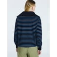 thumbnail image 3 of Free Assembly Women's and Women's Plus Sailor Collar Sweatshirt with Long Sleeves, Sizes XS-4X, 3 of 5