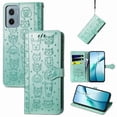 thumbnail image 1 of Flip Case for FOXDOCK Motorola Moto E15 ,Catand Dog Embossed PU Leather Flip Cover with Card Slots,Stand, 1 of 6