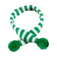 thumbnail image 4 of Bufanda navideña para mascotas, calentador de cuello de invierno, bufanda tejida para mascotas para reuniones familiares raya verde, 4 of 8