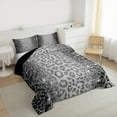 thumbnail image 3 of jejeloiu Wild Cheetah Pattern Bedding Comforter Set,Gray Sequin Print Twin Comforter Sets,Jungle Animal Bedding Set For Boys Girls,Super Cozy Room Decor Reversible,2pcs, 3 of 8