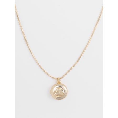 Time and Tru Women's Goldtone "Love You Always" Locket Necklace