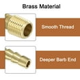 thumbnail image 4 of Brass Hose Barbed Elbow Fitting, 2 Pack 3/16" Barbx1/4" NPT Male 90 Degree, 4 of 6