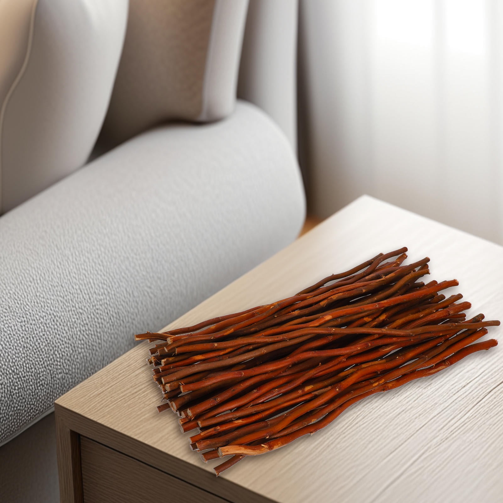 GOOHOCHY  50 Pcs Birch Sticks for Decorating Logs Greenery Child Brown