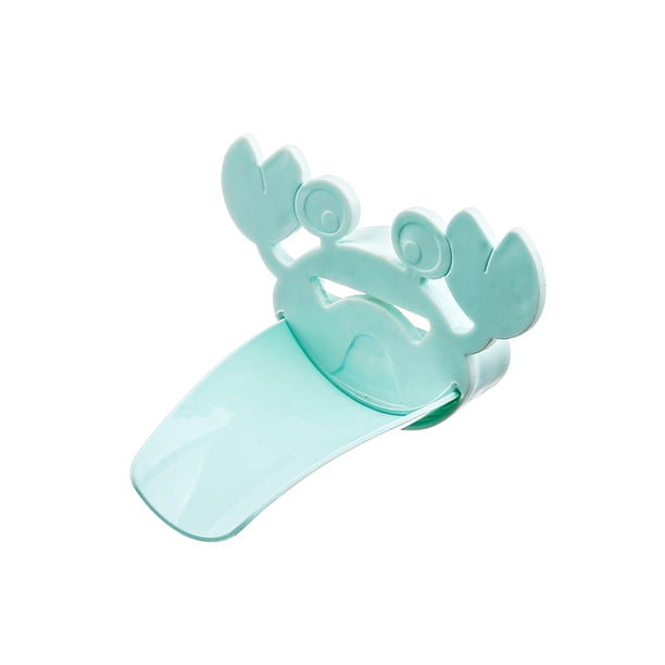 Extensor de fregadero de silicona para niños Extensor de mango de fregadero Dispositivos de lavado de manos de dibujos animados Extensor de grifo , Azul Soledad Extensor de toque