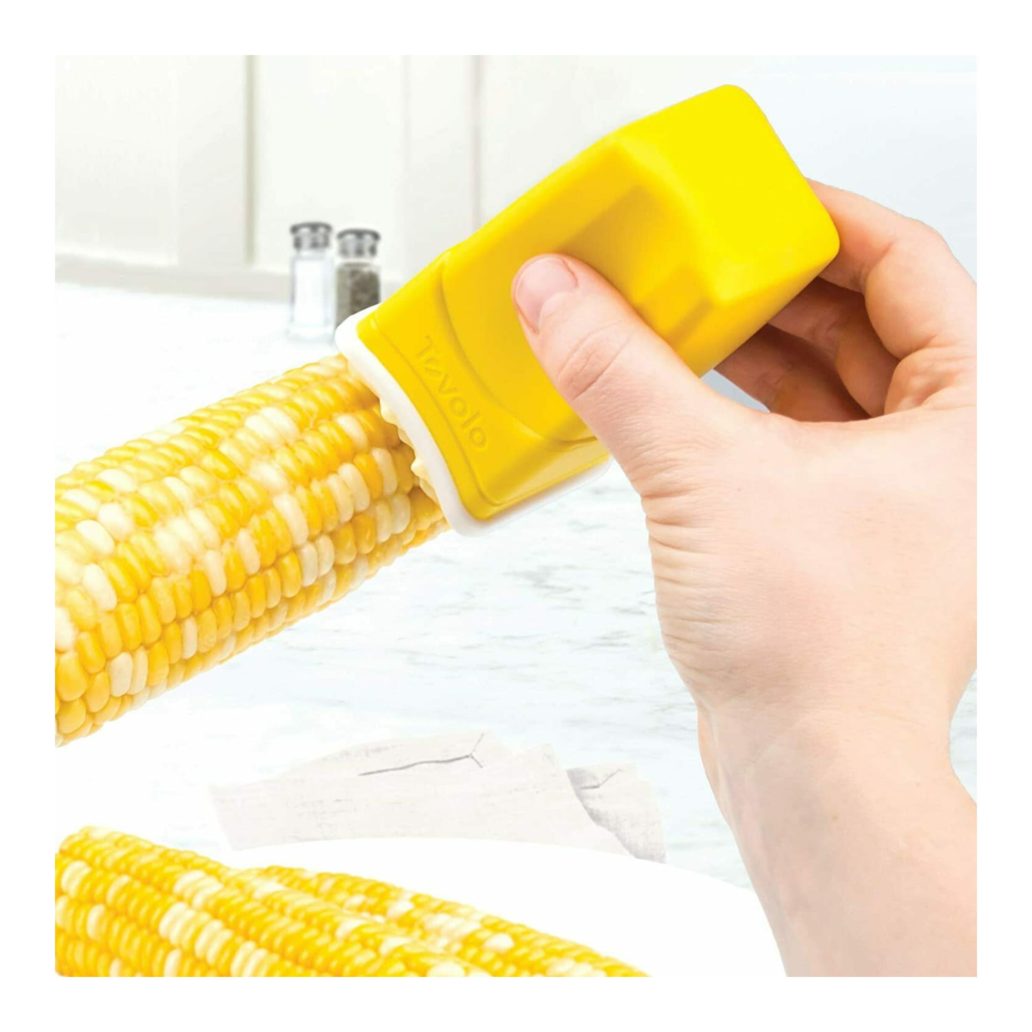 Bundle Silicone Butter Sleeve, Corn Tray, Corn Picks and Silicone Nylon Corn Tongs 4 Items Tovolo All-in-One Summer Corn Serving Set