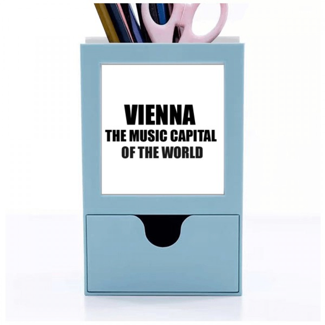Capital Mundial de la música de Viena Tarjeta de clip de pluma del gestor de suministros de oficina