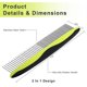 thumbnail image 2 of Dog Comb, Cat Comb For Removes Tangles And Knots, With Wide&narrow Stainless Steel Teeth, With Anti-slip Comfort Grip Handle,(1 pc), 2 of 5