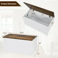 thumbnail image 2 of Gymax Flip-top Storage Chest Lift Top Storage Bench Wooden Deck Box Toy Box, 2 of 10