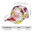 thumbnail image 3 of Yiaed Butterflies and Vintage Print Cap Adjustable Size for Running Workouts and Outdoor Activities All Seasons, 3 of 8