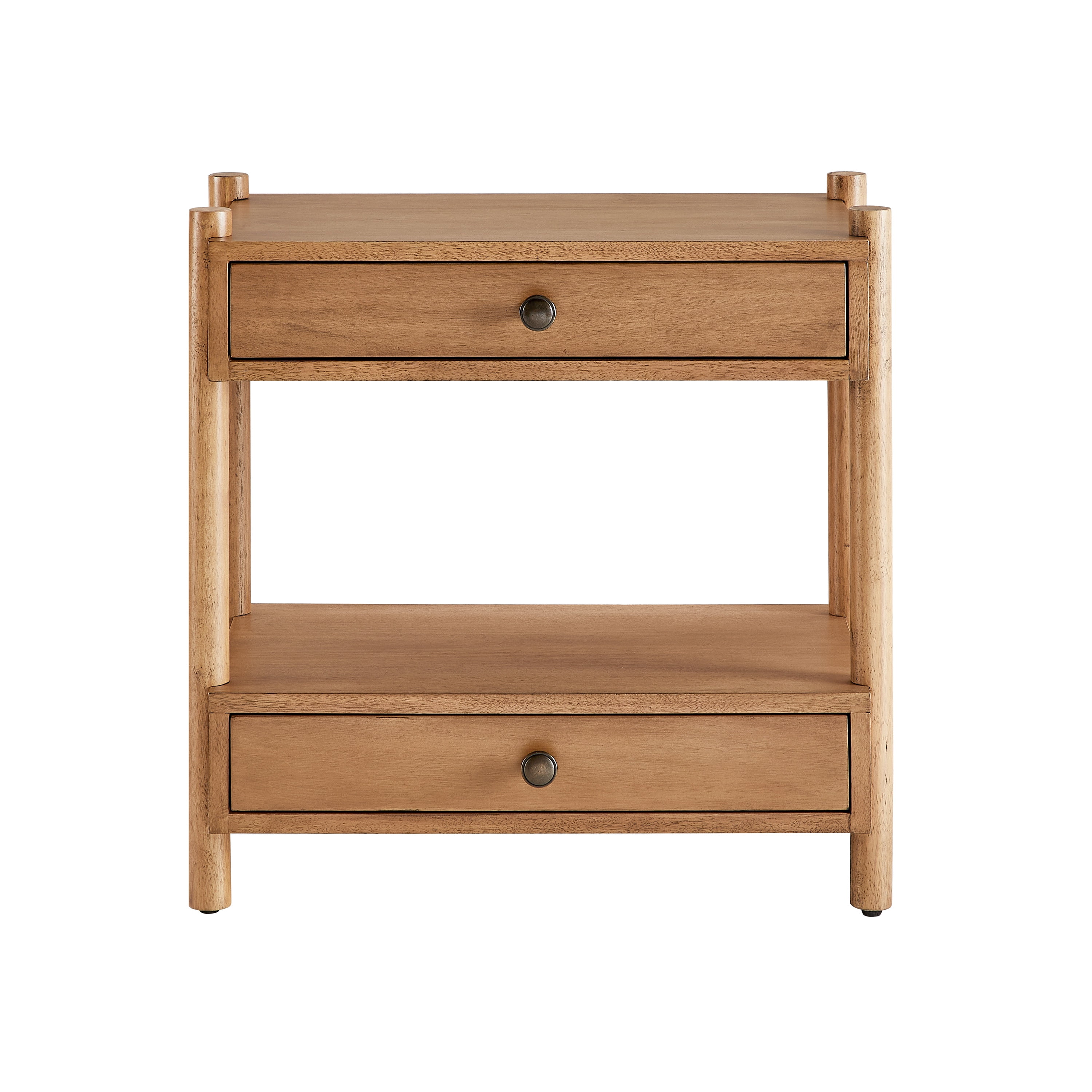 Bower Home Natural Wood 2 Drawer Nightstand
