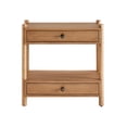 thumbnail image 3 of Bower Home Natural Wood 2 Drawer Nightstand, 3 of 8