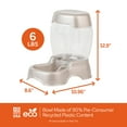 thumbnail image 3 of Petmate Café Gravity Pet Feeder Automatic Feeder for Cats and Dogs Dry Food Treat Dispenser Station, 6 lb, Pearl, 3 of 12