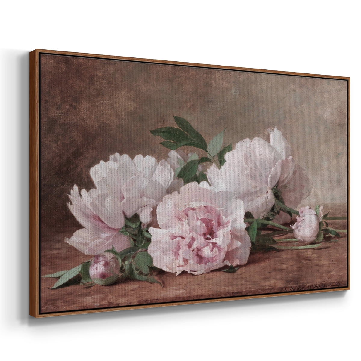 Vintage Botanical Print-XXXVI By Wexford Home Framed in Walnut Wood Gallery Wrapped Canvas 17 in. x 25 in.