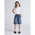 thumbnail image 2 of Weekend Academy Girls Bermuda Denim Shorts, Sizes 5-18, 2 of 8