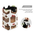 thumbnail image 3 of Yayeee Freestanding Laundry Hamper with Handle Collapsible Large Storage Basket for Clothes, White Sweet Cakes, 3 of 7