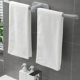thumbnail image 3 of Soporte para almacenamiento de toallas Bearachild colgador de plástico en forma de T alargado resistente para transporte ahorro Juegos de accesorios de baño Gris, 3 of 6