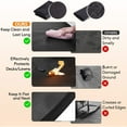 thumbnail image 4 of Bewildely Alfombrilla para chimenea Stay Protect para máxima resistencia al calor, adecuada para muchos entornos, almohadilla para hogar Utensilios de cocina negro 39*72 pulgadas, 4 of 6