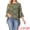 Green, variant on Women's High Low Floral 3/4 Sleeve Chiffon Blouse Dressy Shirt XL Green
