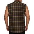 thumbnail image 6 of Men'S Plaid Lapel Sleeveless Shirt Vest, Sleeveless Button Up Vest With Pockets, Summer Casual Wear, 6 of 9