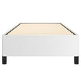 thumbnail image 6 of vidaXL Twin Bed Frame, Faux Leather Upholstered Platform Bed Frame, White, No Mattress, 6 of 9