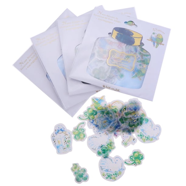 Etiqueta engomada decorativa Cola DIY diario Scrapbooking Patrón de pájaro de cristal