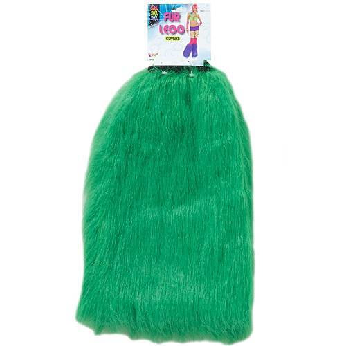 GREEN FURRY LEG WARMERS