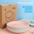 thumbnail image 3 of 1-Pack Wheat Straw Plates 8.75" Unbreakable Dishwasher Safe Eco-Friendly Tableware, Assorted Colors, 3 of 7