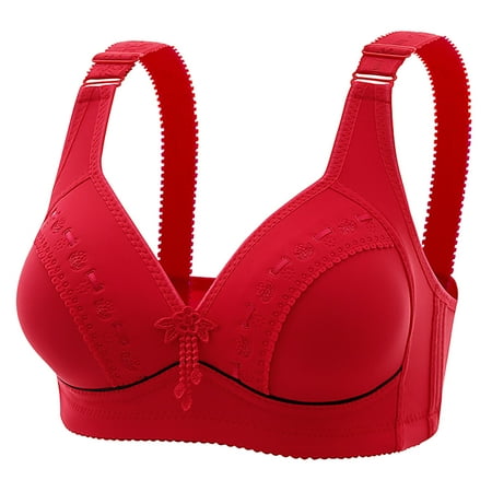 Erwazi Wireless Bras for Women Seamless Comfy Bralettes Full-Coverage Push Up Bra Wirefree Underwear
