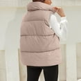 thumbnail image 5 of Durtebeua Puffy Vests For Women Long Casual V Neck Button Down Blazer Waistcoat Jackets, 5 of 6