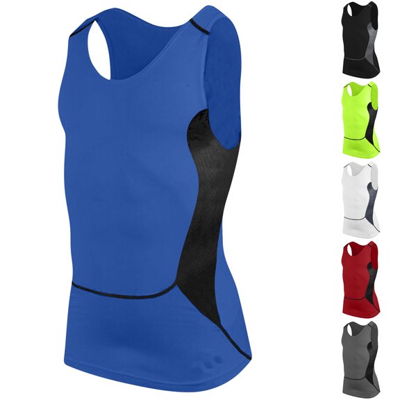 Compression Shirt Men - Slimming Undershirt for Mens Shapewear, Body Shaper Compression Tank Top Quick Dry Size M-3XL White