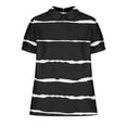 thumbnail image 5 of YHAJDS Short Sleeve Sweater for Women Collar Style Loose Fit Casual Print Shirt, 5 of 5