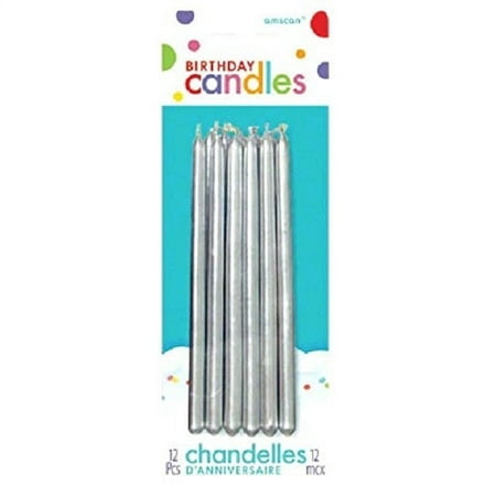 CNDL 5" TAPERS SLVR - FRENCH