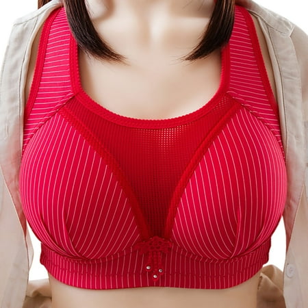 TOWED22 Womens Bras Women s Push Up Tshirt Seamless Plunge Padded Underwire Dimi Bra Red 44