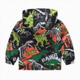 thumbnail image 4 of KPOPLK Toddler Boys Jacket Lightweight Zip Up Hooded Jacket Fall Casual Graphic Print Top Coat Boys Outdoor Hiking Travel Jacket Size 12-18 Months, 4 of 4