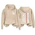 thumbnail image 1 of WZXFASHION Women's Letterprinted Baseball Long Sleeved Hoodie Spring Savings Clearance wool pullover sweater, 1 of 4