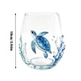 thumbnail image 2 of Artisanal Blue Ringed Glassware Octopus Stemless Wine Glass Handcrafted Borosilicate Nautical Tabletop Bar Decor Gift Set,Gifts for friends, family, and coworkers(F), 2 of 7
