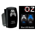 thumbnail image 2 of OZ-USA UTV Roof Lights | On / Off Rocker Switch | 4-Pin 20A Blue LED Backlit | Waterproof 12V – 48V, 2 of 7