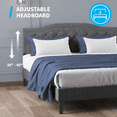 thumbnail image 6 of MUZZ Upholstered Line Queen Size Button Tufted Bed Frame, Platform Bed Frame with Headboard /Strong Wood Slats Support/ Mattress Foundation (Dark Grey, Queen), 6 of 7